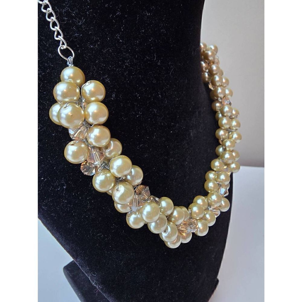 Gold pearl necklace - Picture 4 of 6